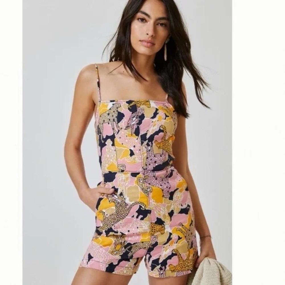 Maeve by Anthropologie tie back romper